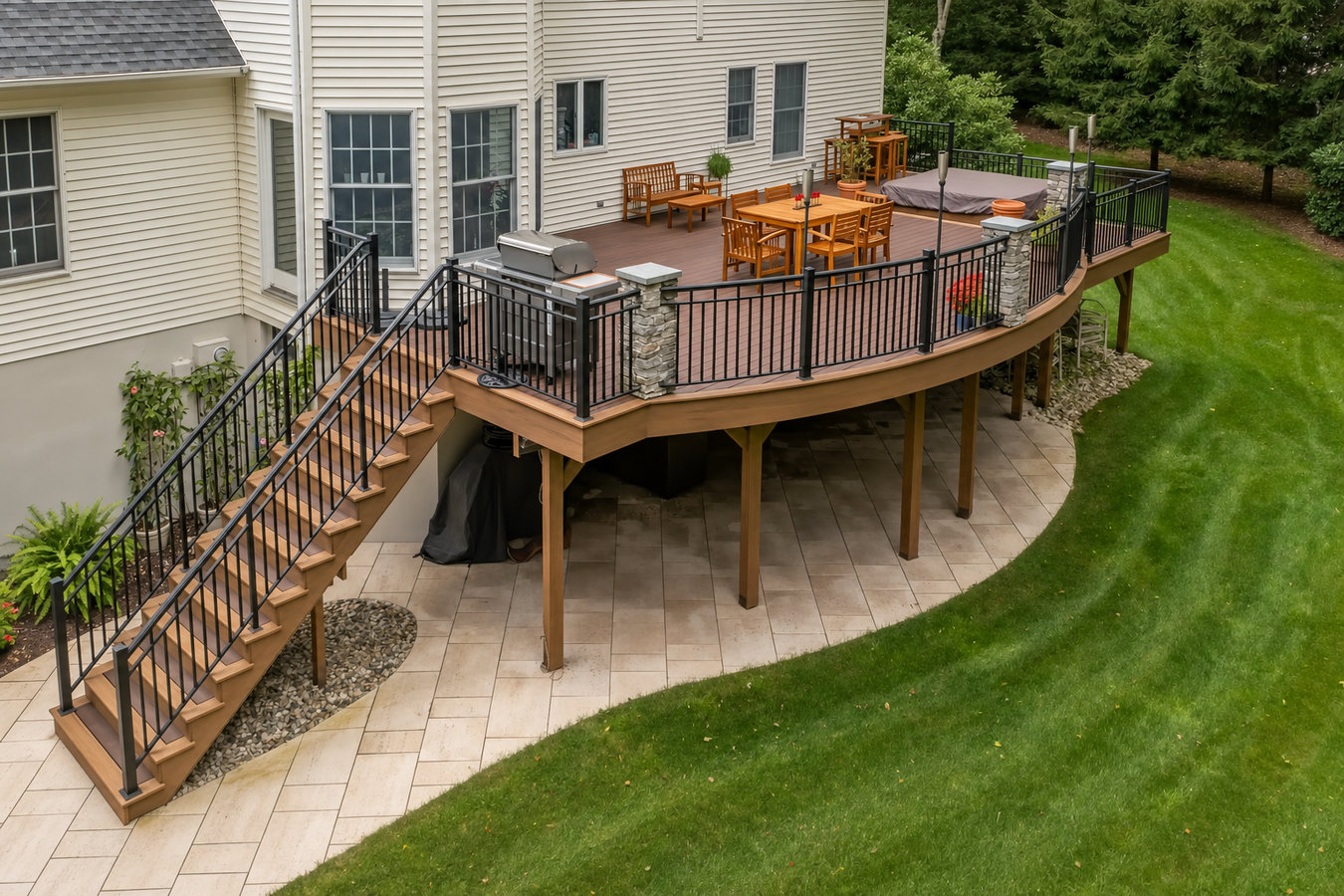 Deck railing installation in Rancho Cucamonga, CA