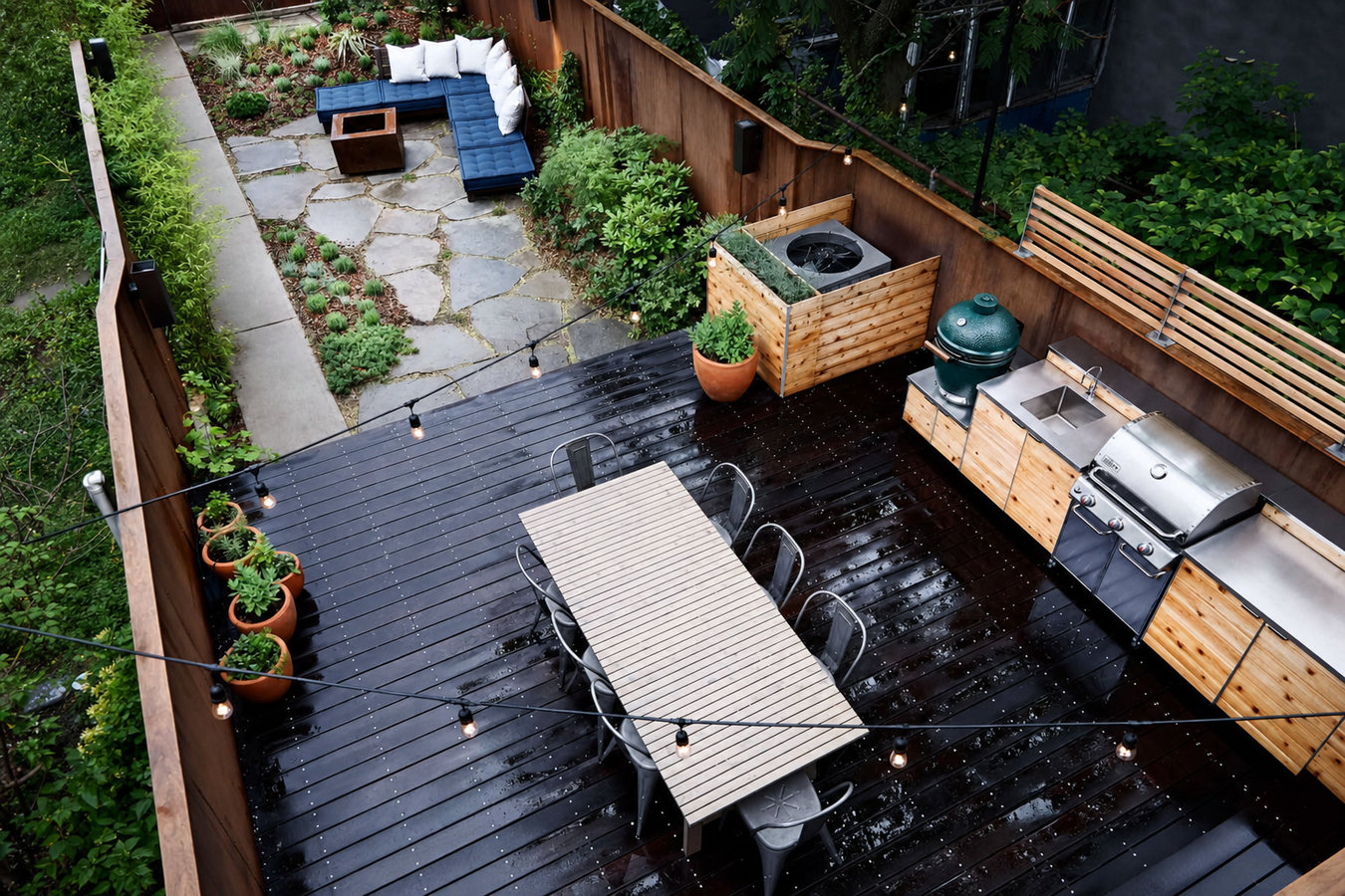 Outdoor kitchen decks